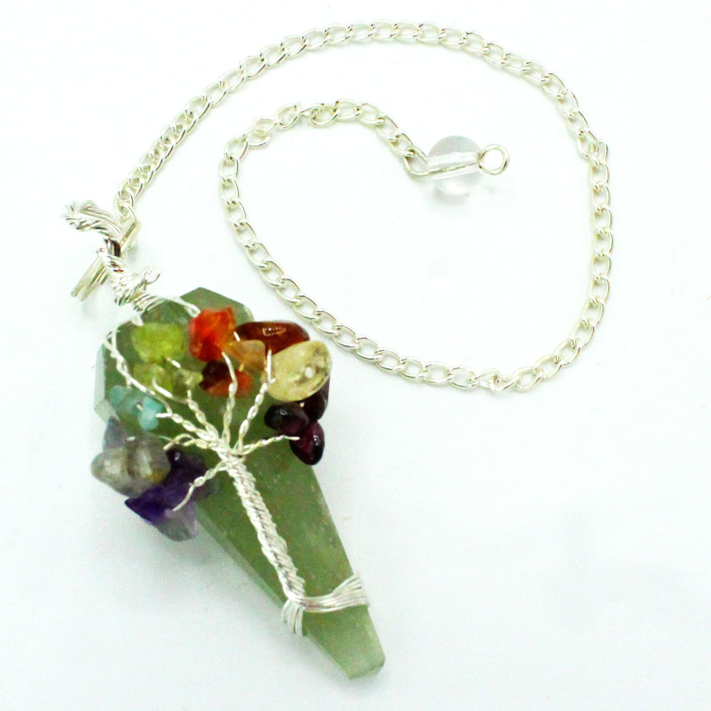 Pendule Sept Chakras en Aventurine