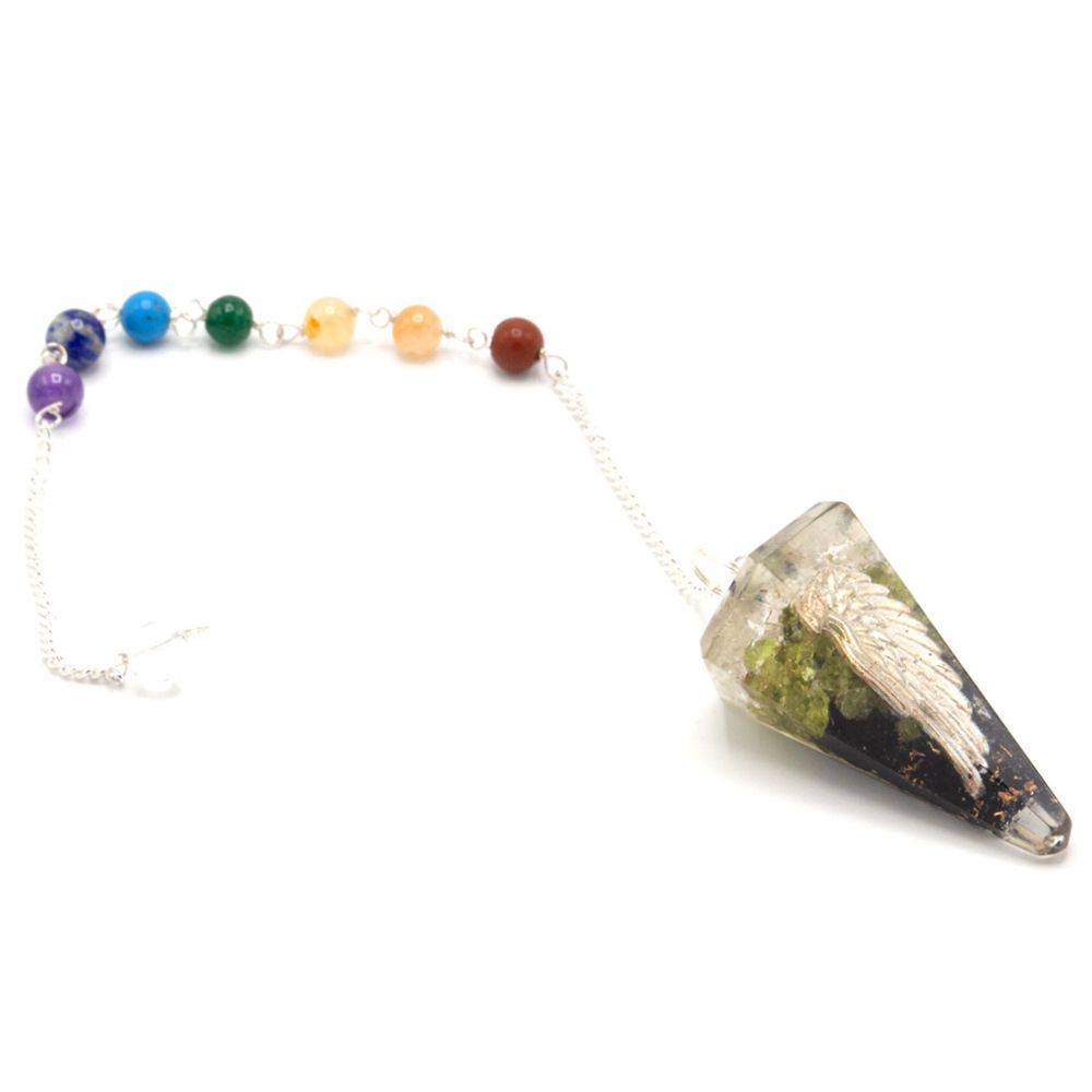 Pendule Orgonite Chakra – Aile d'Ange