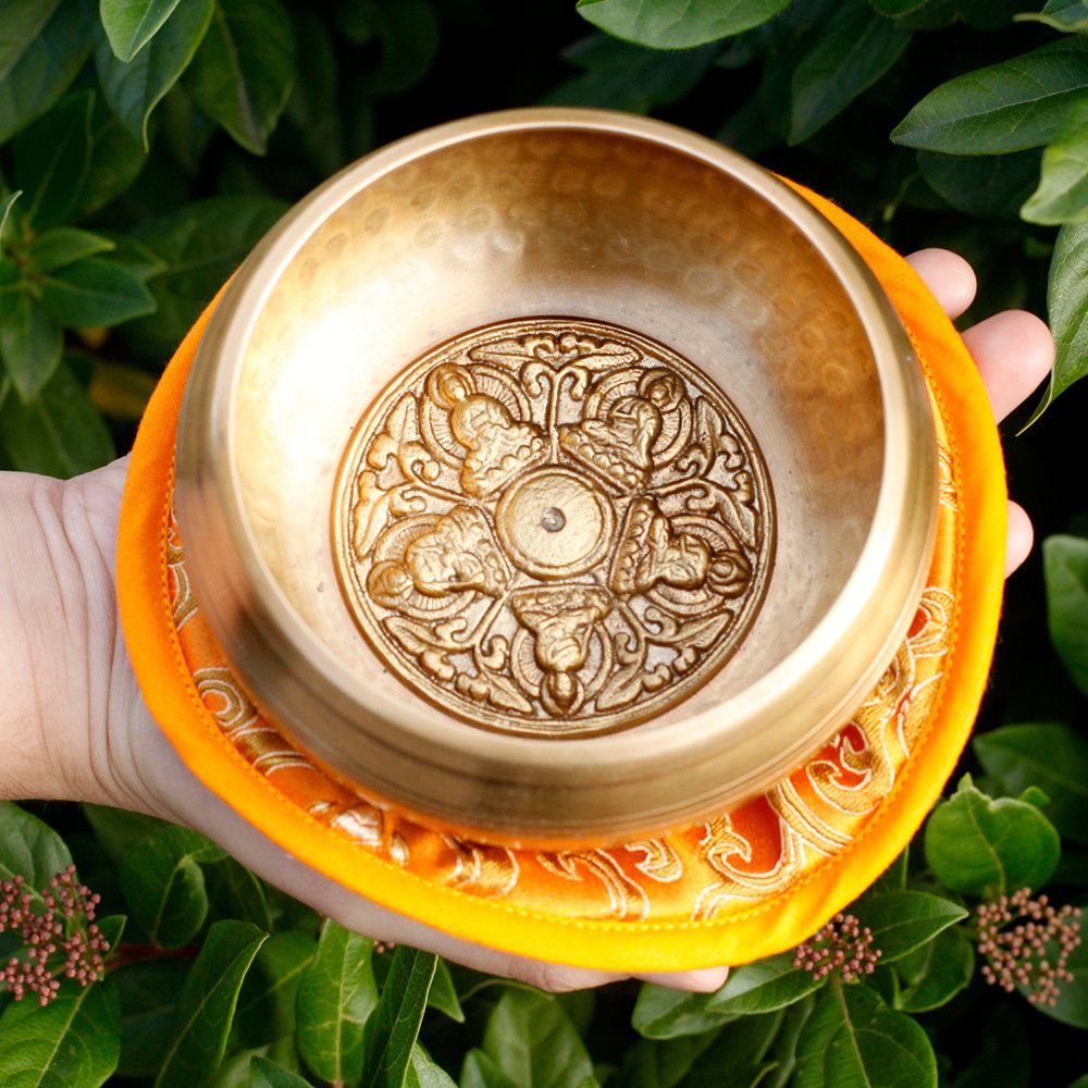 Coffret Bol Tibétain – Cinq Bouddhas – 10 cm