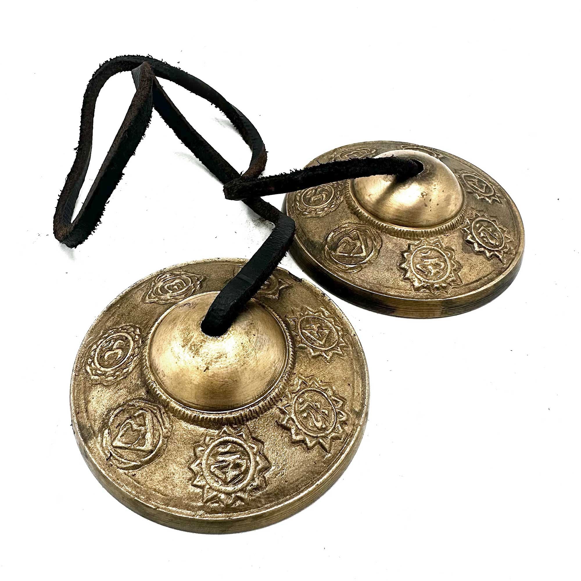 Cymbales Tingsha Tibétaines – 7 Chakras – ~7 cm