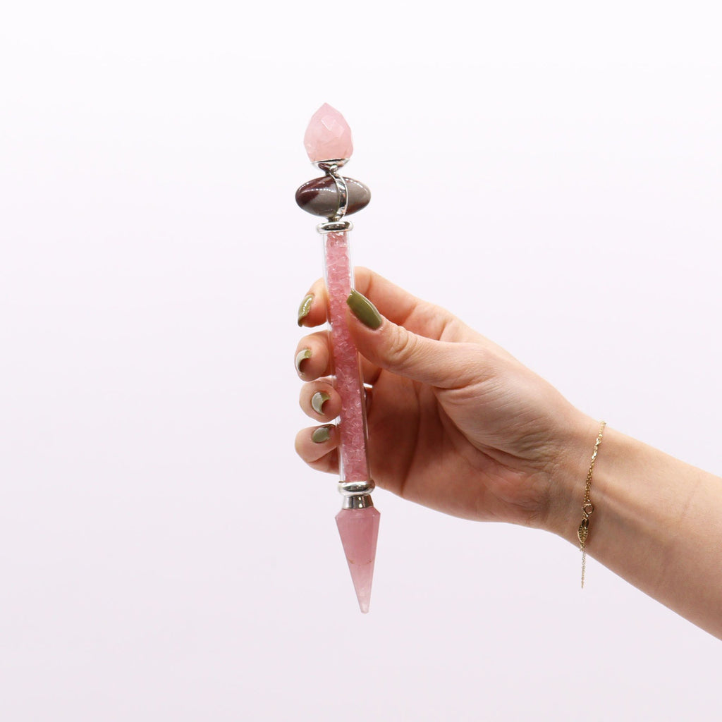 Baguette Magique Shiva Lingam – Quartz Rose – Amour