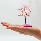 Arbre de Gemmes – Quartz Rose sur base en Agate Rose