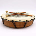 Tambour Chamanique Hamsa – 30 cm avec 2 Baguettes