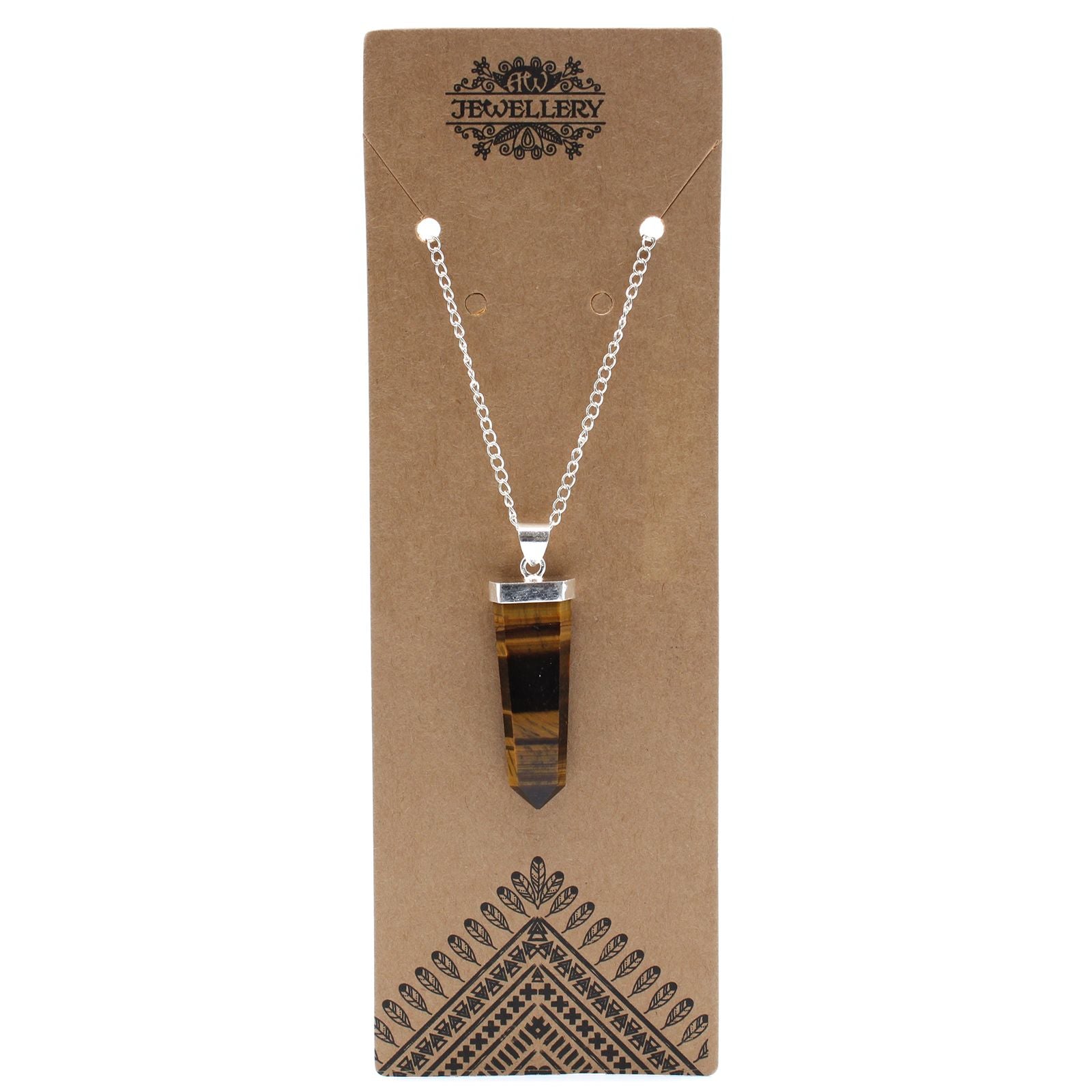 Pendentif Crayon Plat – Œil de Tigre