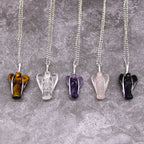 Pendentif Ange Gardien – Agate Noire