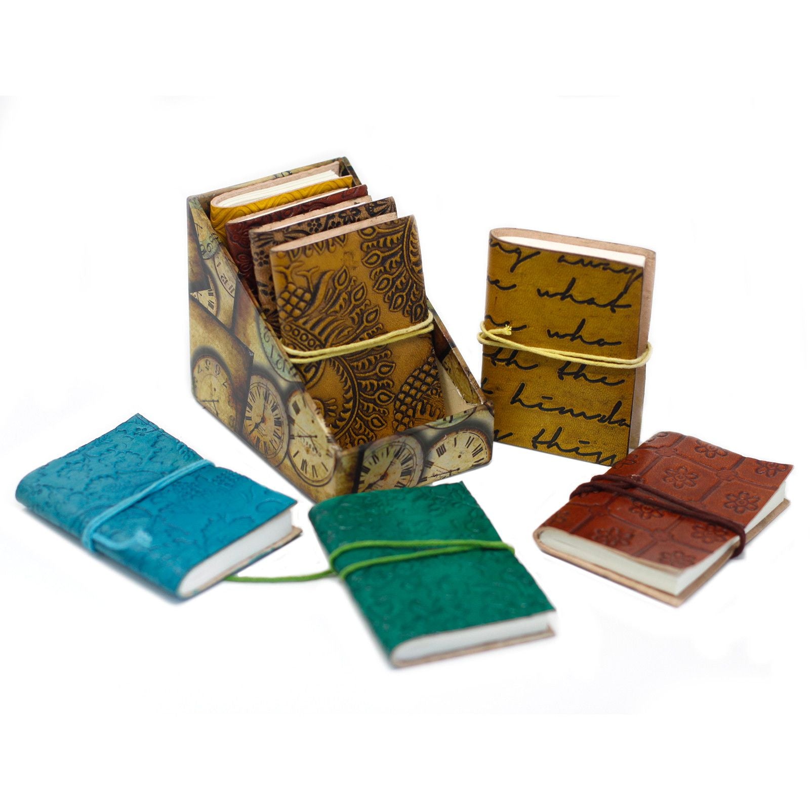 Mini Carnet en Cuir Assorti – 10×7,5 cm – 1 pièce