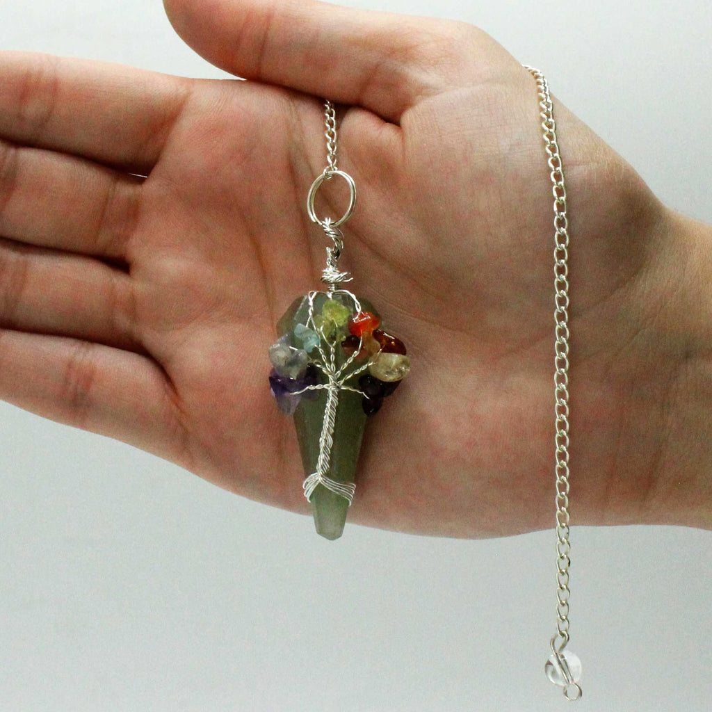 Pendule Sept Chakras en Aventurine