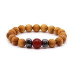 Bracelet Chakra Racine – Cèdre & Jaspe Rouge