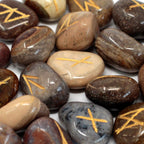 Runes Indiennes en Pochette – Jaspe Multicolore