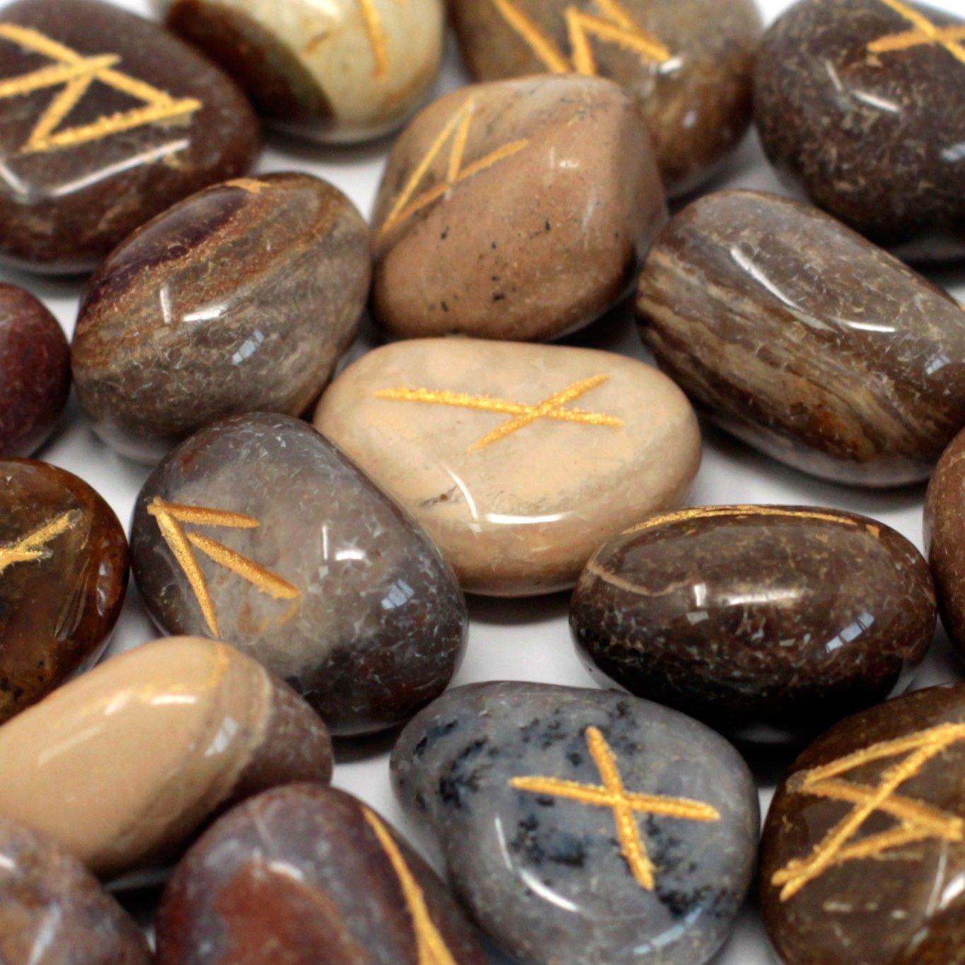 Runes Indiennes en Pochette – Jaspe Multicolore
