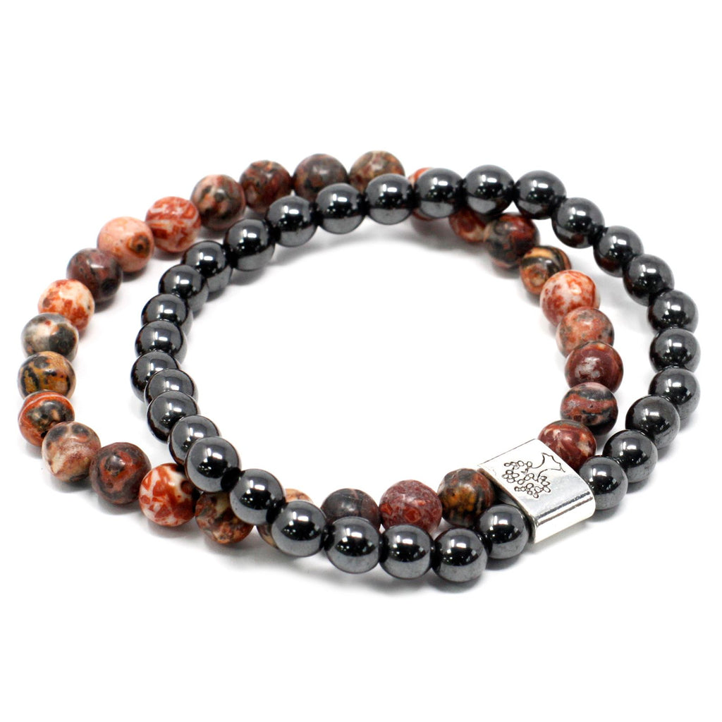 Bracelet Magnétique en Gemmes – Jaspe Léopard