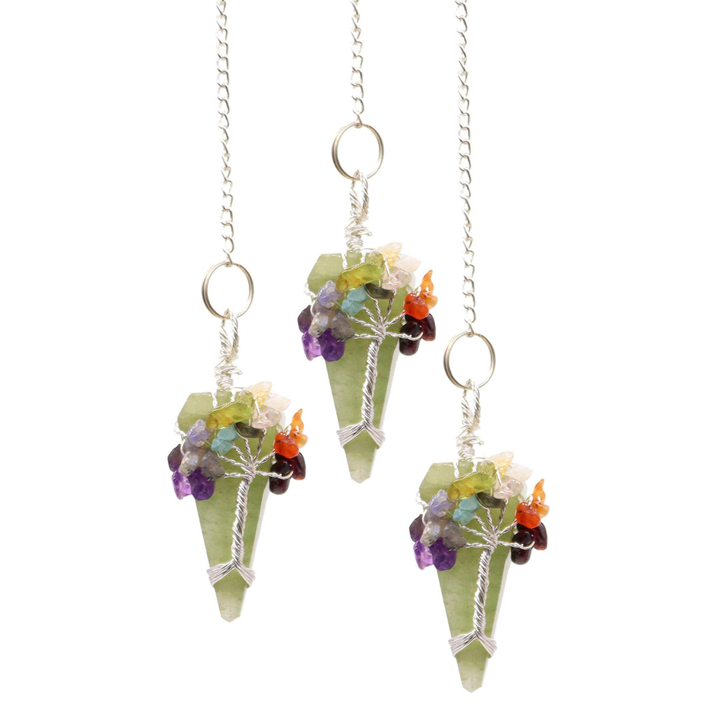 Pendule Sept Chakras en Aventurine