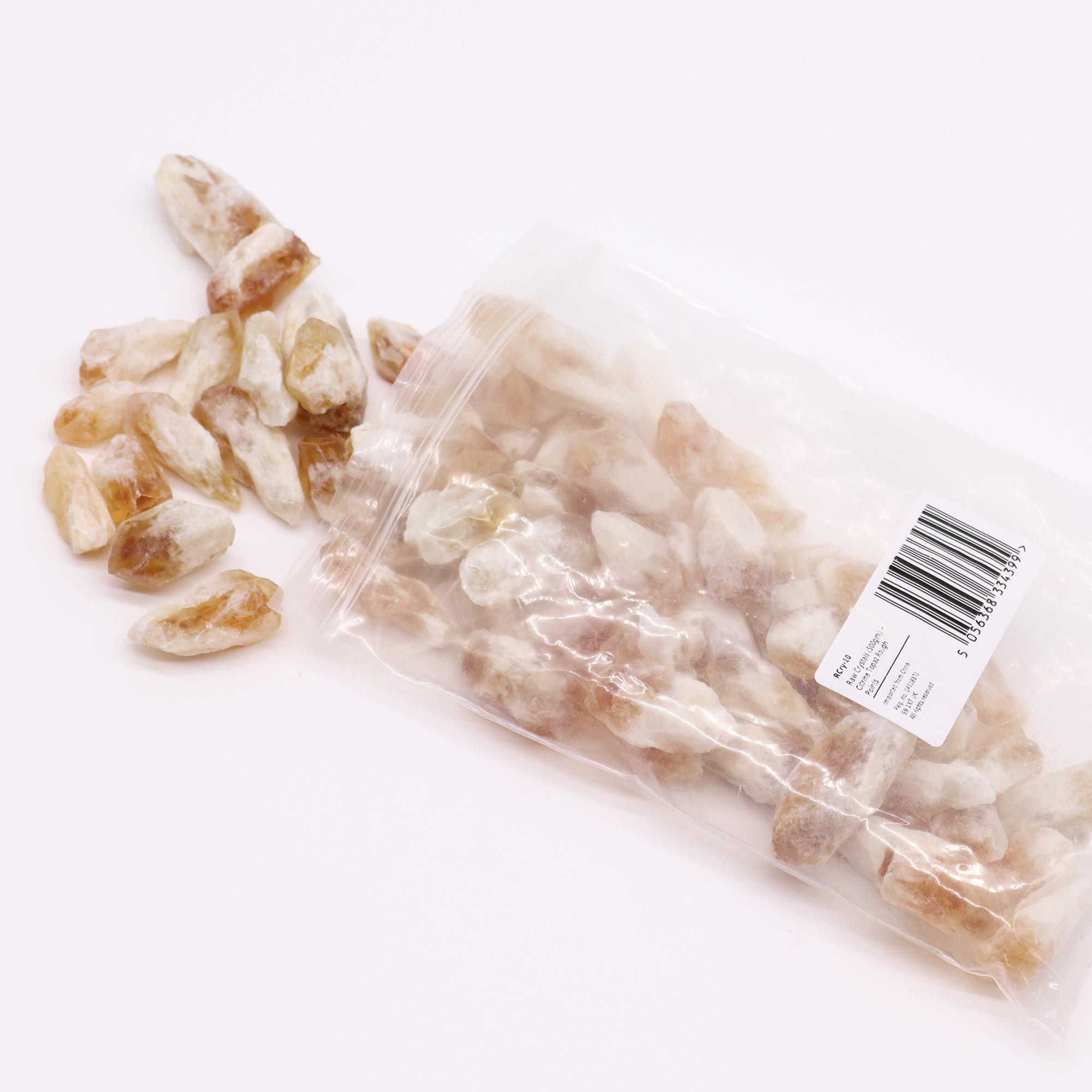 Lot de Cristaux Bruts – Citrine & Topaze – Pointes Brutes – 500 g