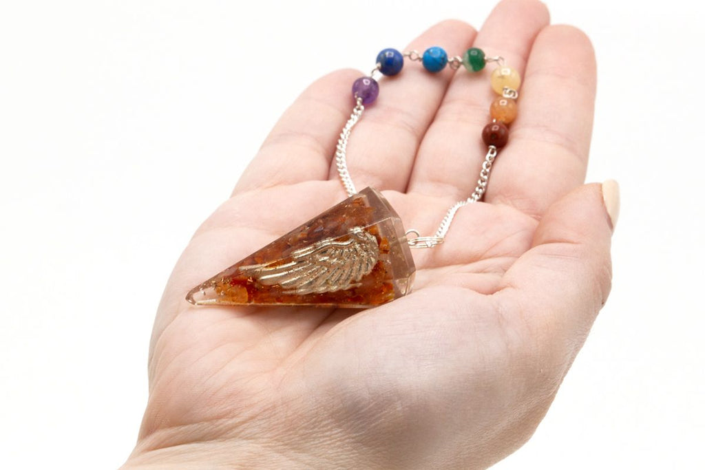 Pendule Orgonite Chakra – Aile d'Ange