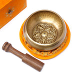 Coffret Bol Tibétain – Cinq Bouddhas – 10 cm