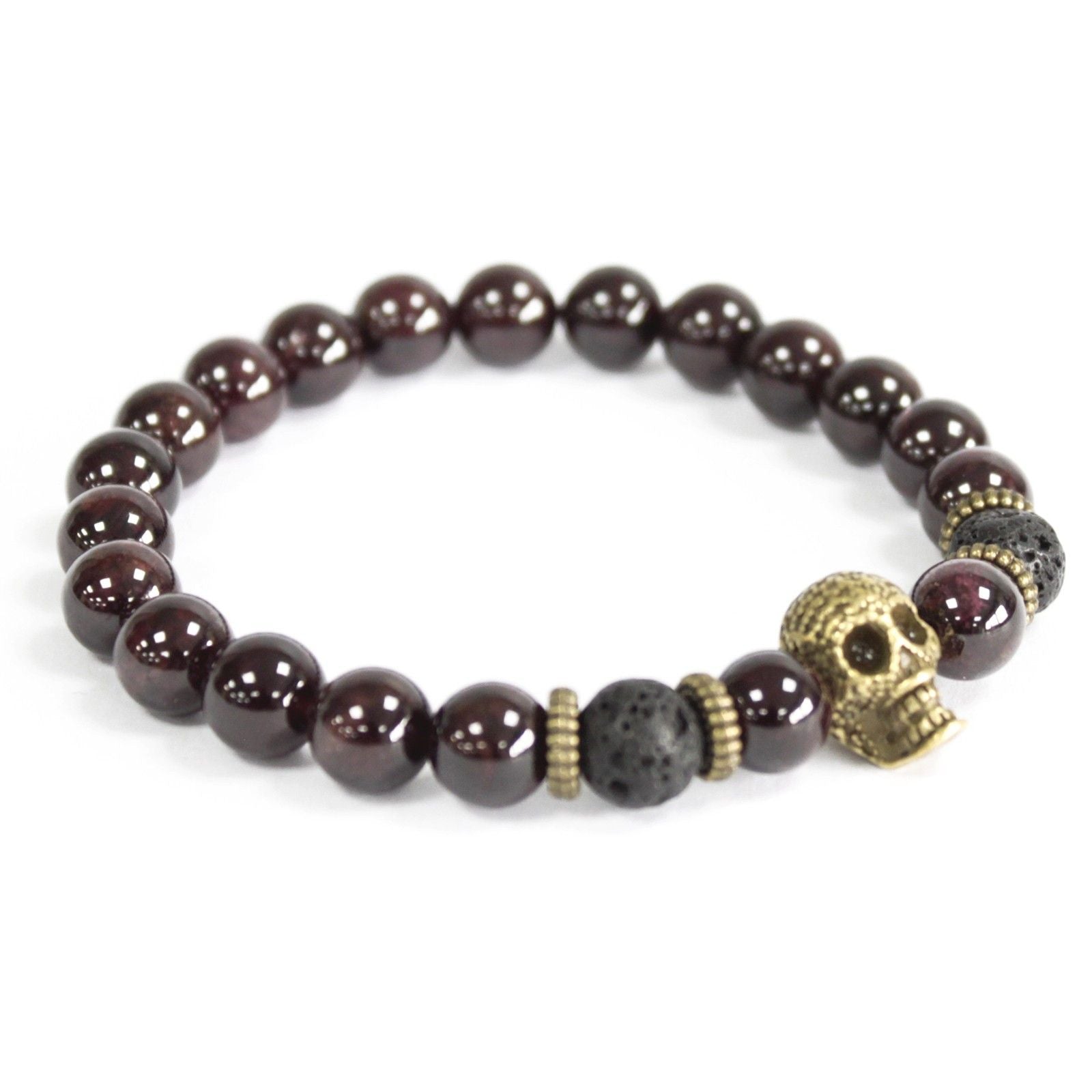 Bracelet en Héliotrope – Crâne de Bronze