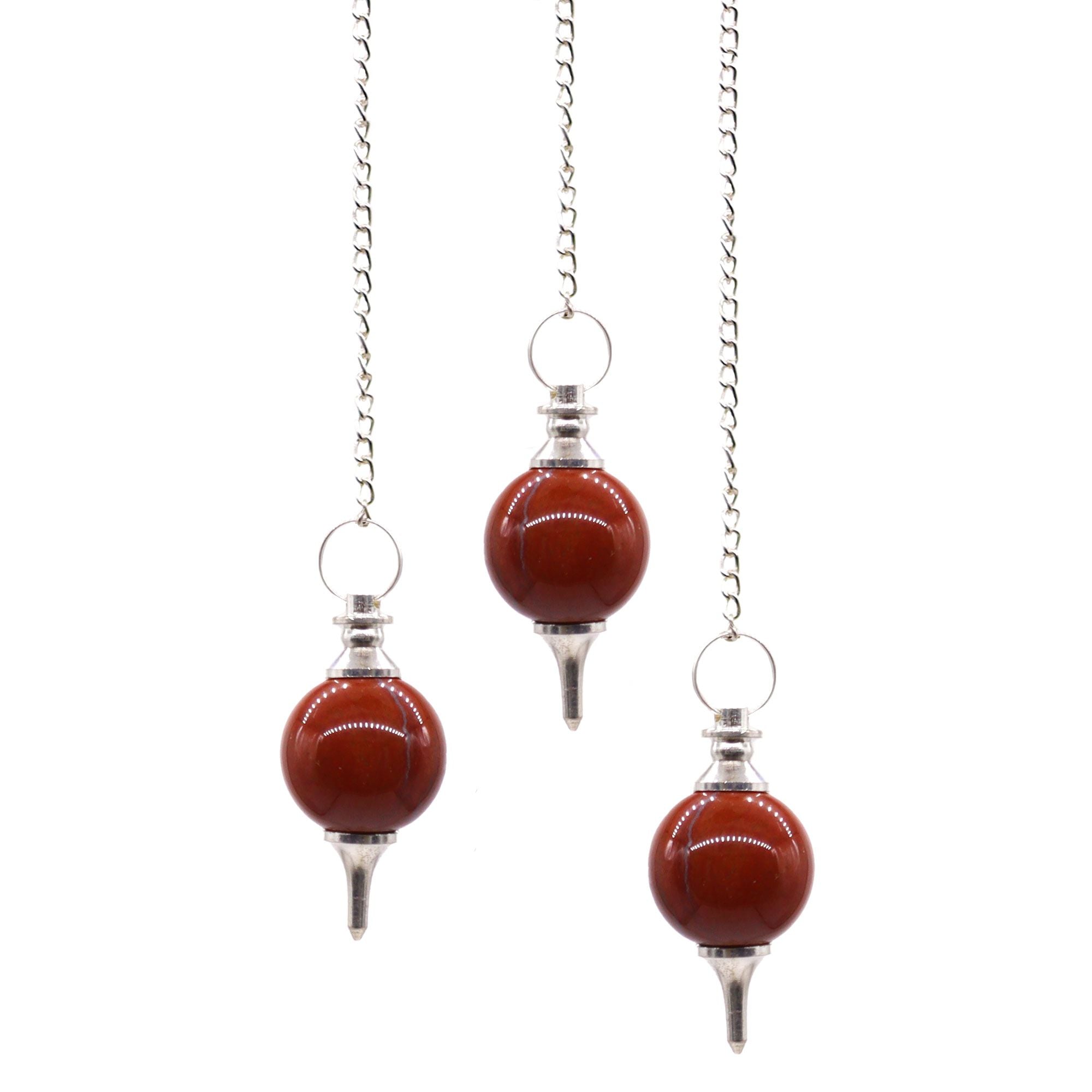 Pendule Sphère – Jaspe Rouge