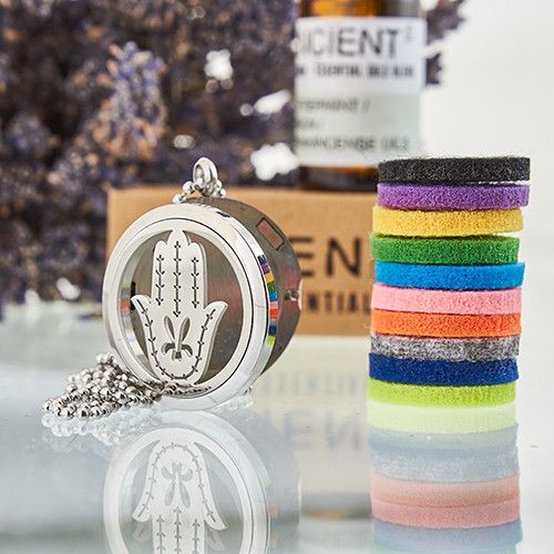 Collier Diffuseur d’Aromathérapie – Main de Fatma – 30 mm