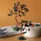 Arbre de Gemmes – Aventurine Verte sur base en Agate Verte