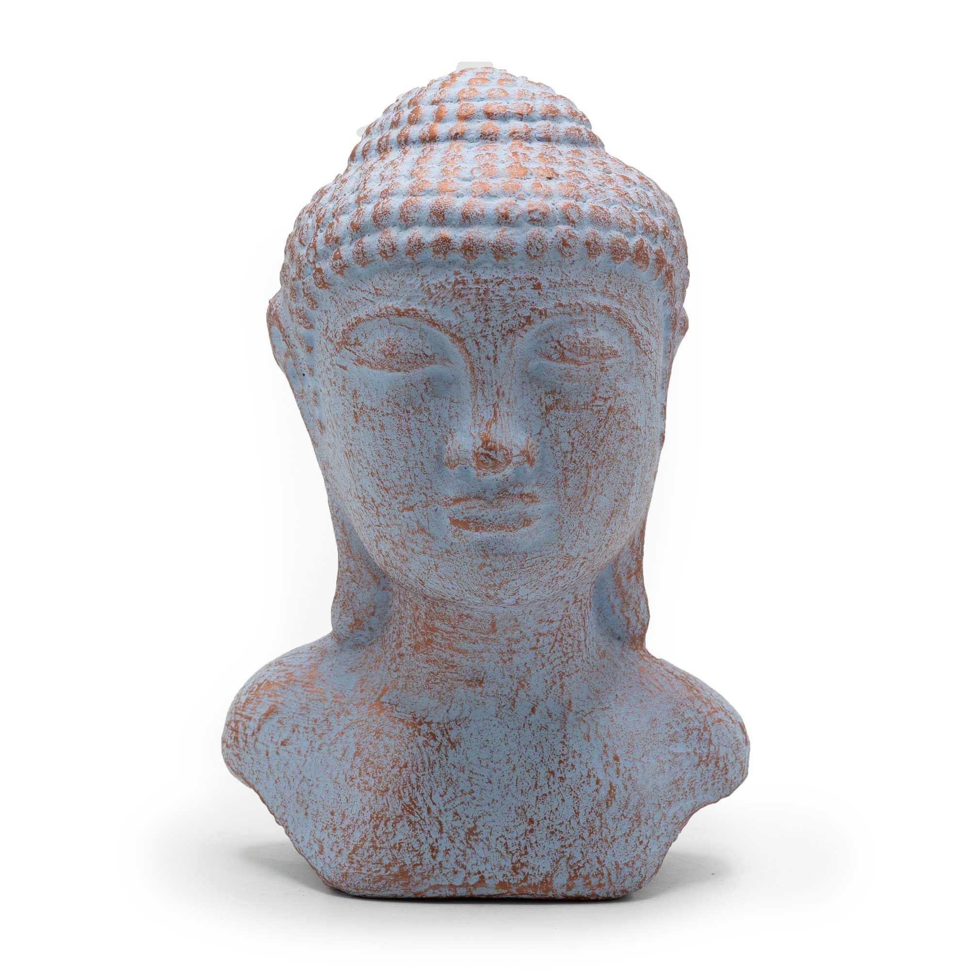 Statue Tête de Bouddha « Tranquillité » – Bleu Cuivré