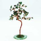 Grand Arbre de Gemmes – Aventurine Verte sur base en Agate Verte – 100 Pierres