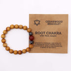 Bracelet Chakra Racine – Cèdre & Jaspe Rouge