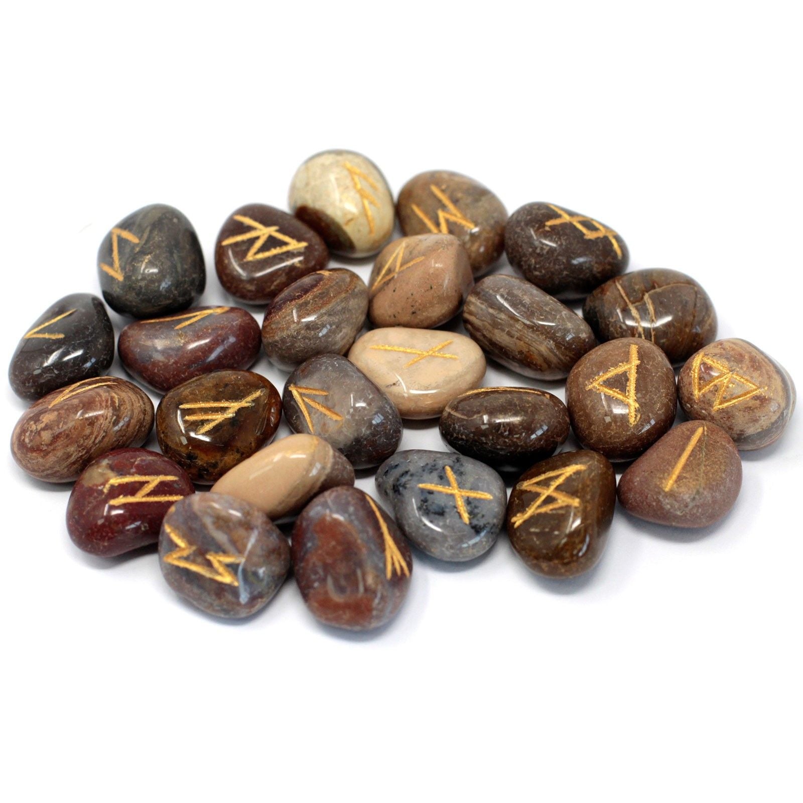 Runes Indiennes en Pochette – Jaspe Multicolore