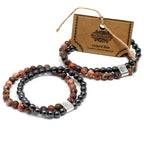 Bracelet Magnétique en Gemmes – Jaspe Léopard