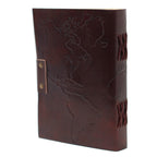 Carnet en Cuir – Carte du Monde Gravée – 18×13 cm