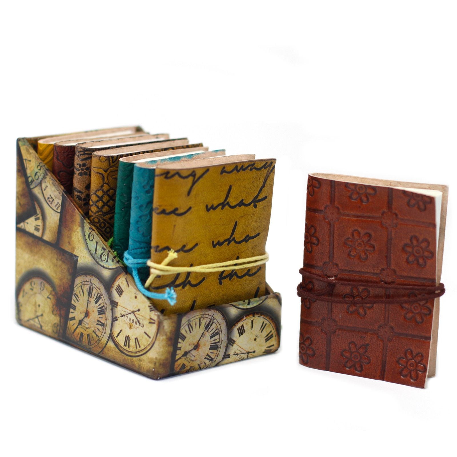 Mini Carnet en Cuir Assorti – 10×7,5 cm – 1 pièce