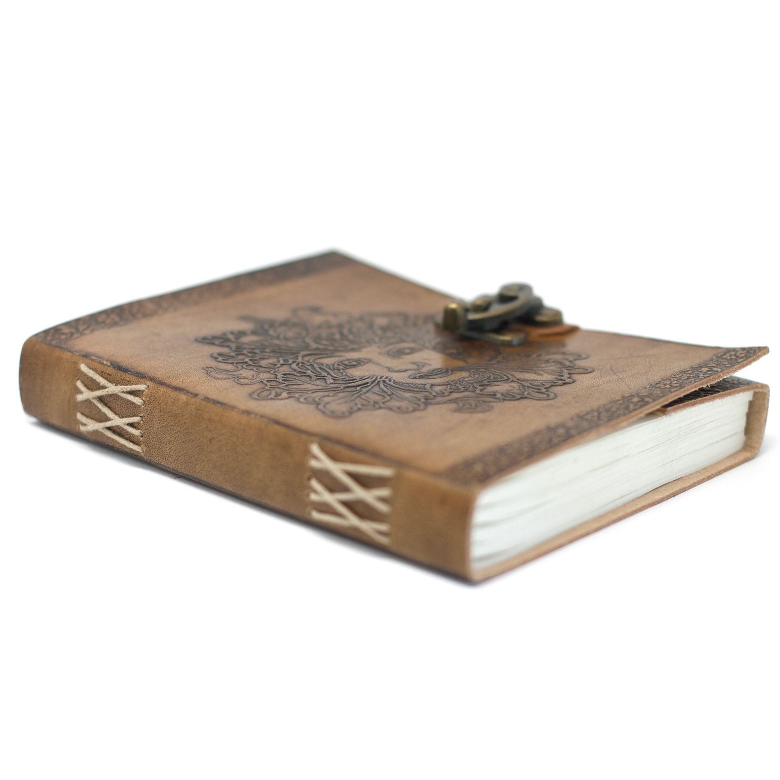 Carnet en Cuir – Homme Vert (Greenman) – 20×15 cm