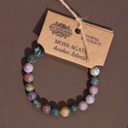 Bracelet Mala – Agate Mousse – Pierres Rondes