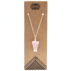Pendentif Ange Gardien – Quartz Rose