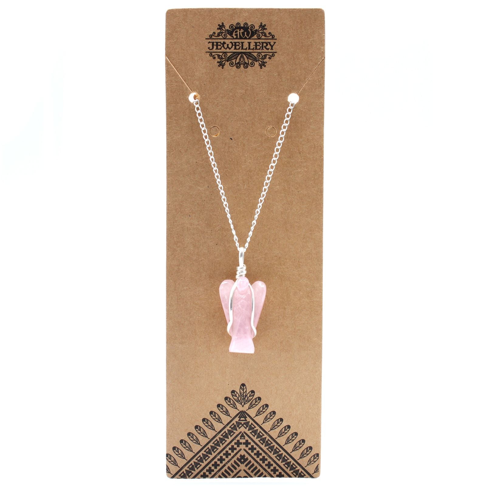 Pendentif Ange Gardien – Quartz Rose