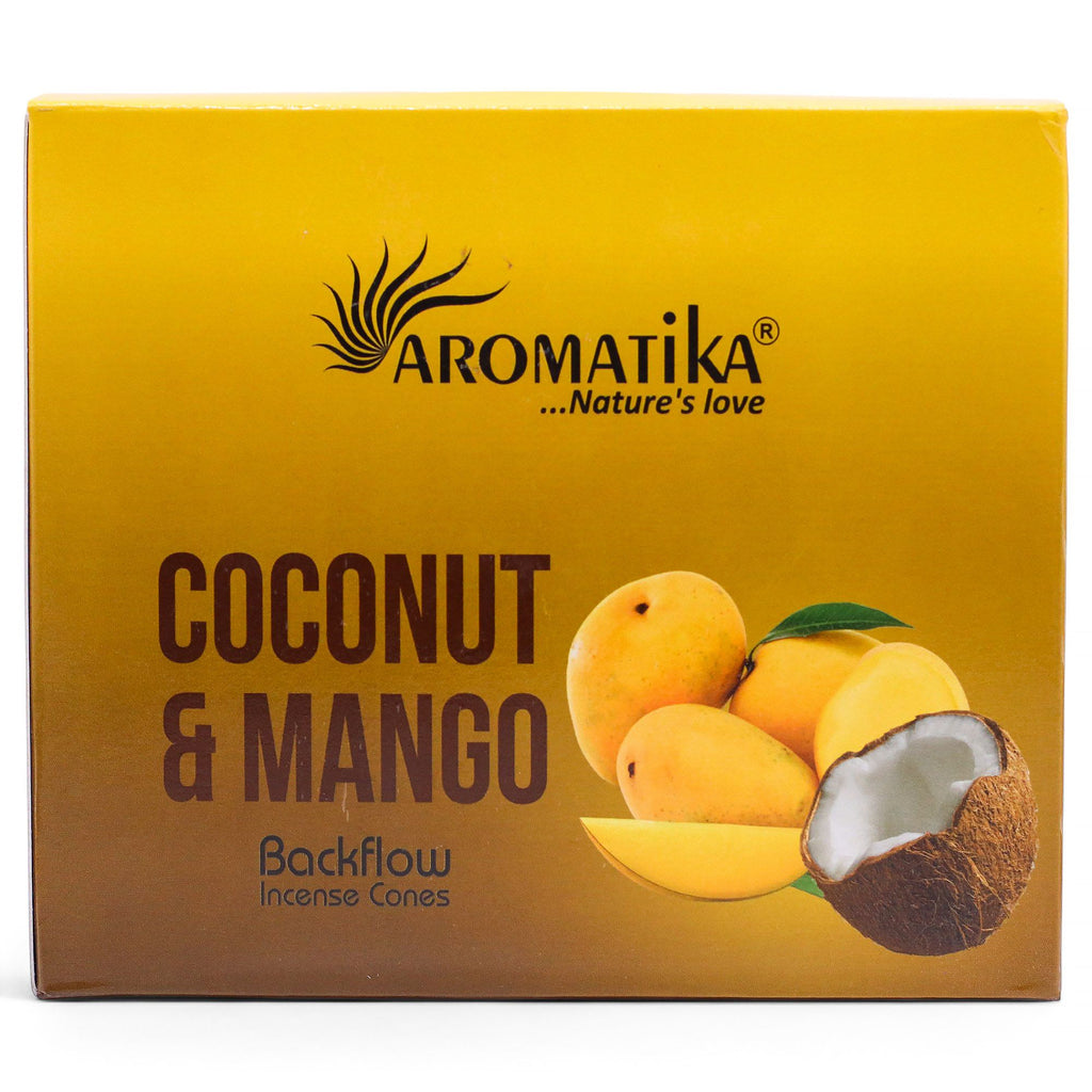 Encens Backflow Masala – Noix de Coco & Mangue (10 cônes)