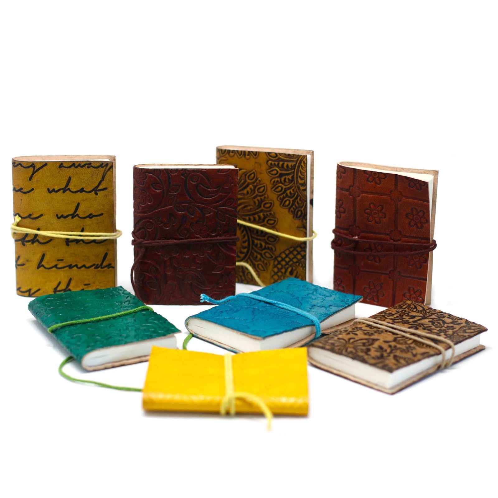 Mini Carnet en Cuir Assorti – 10×7,5 cm – 1 pièce