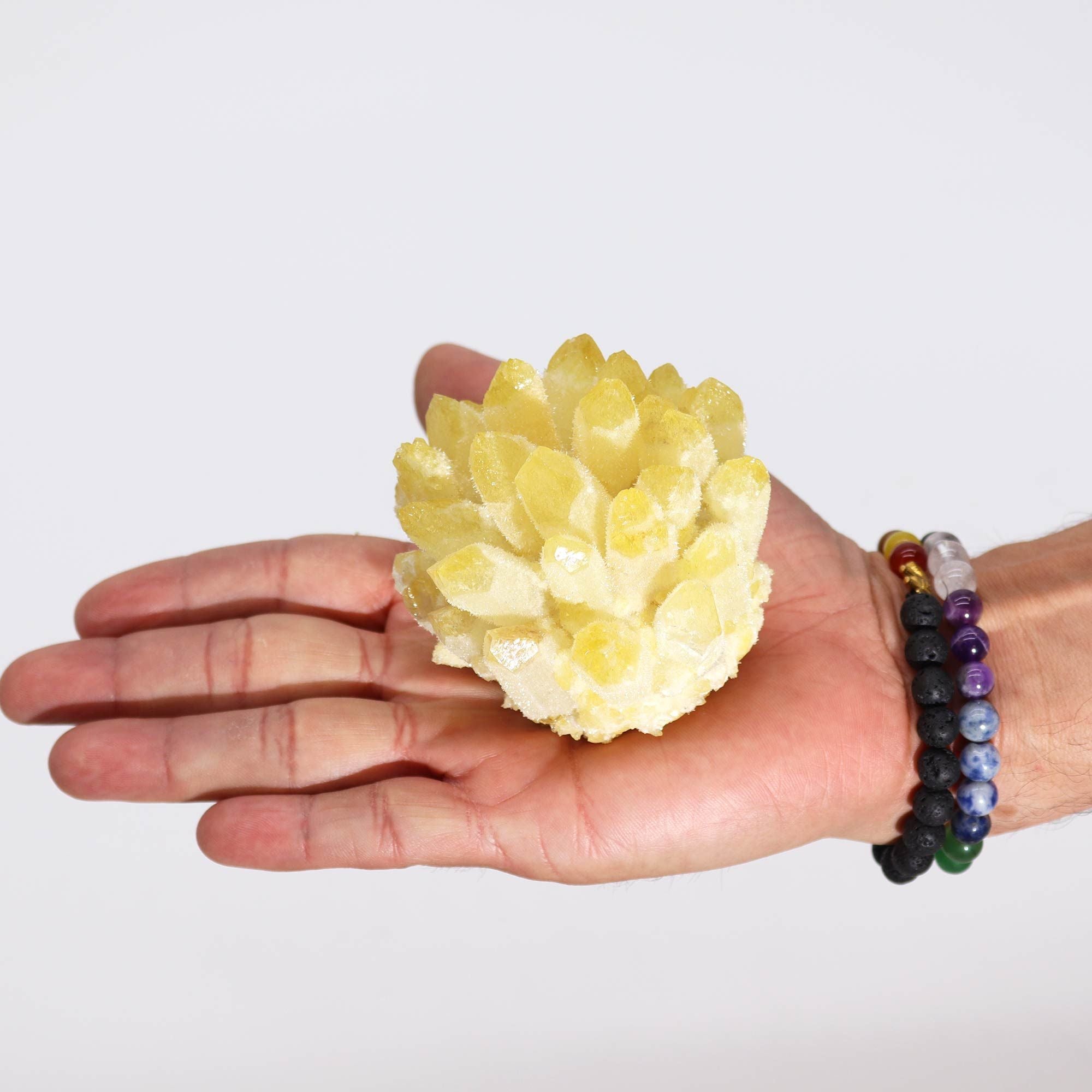 Cluster de Quartz Naturel – Quartz Doré Fantôme