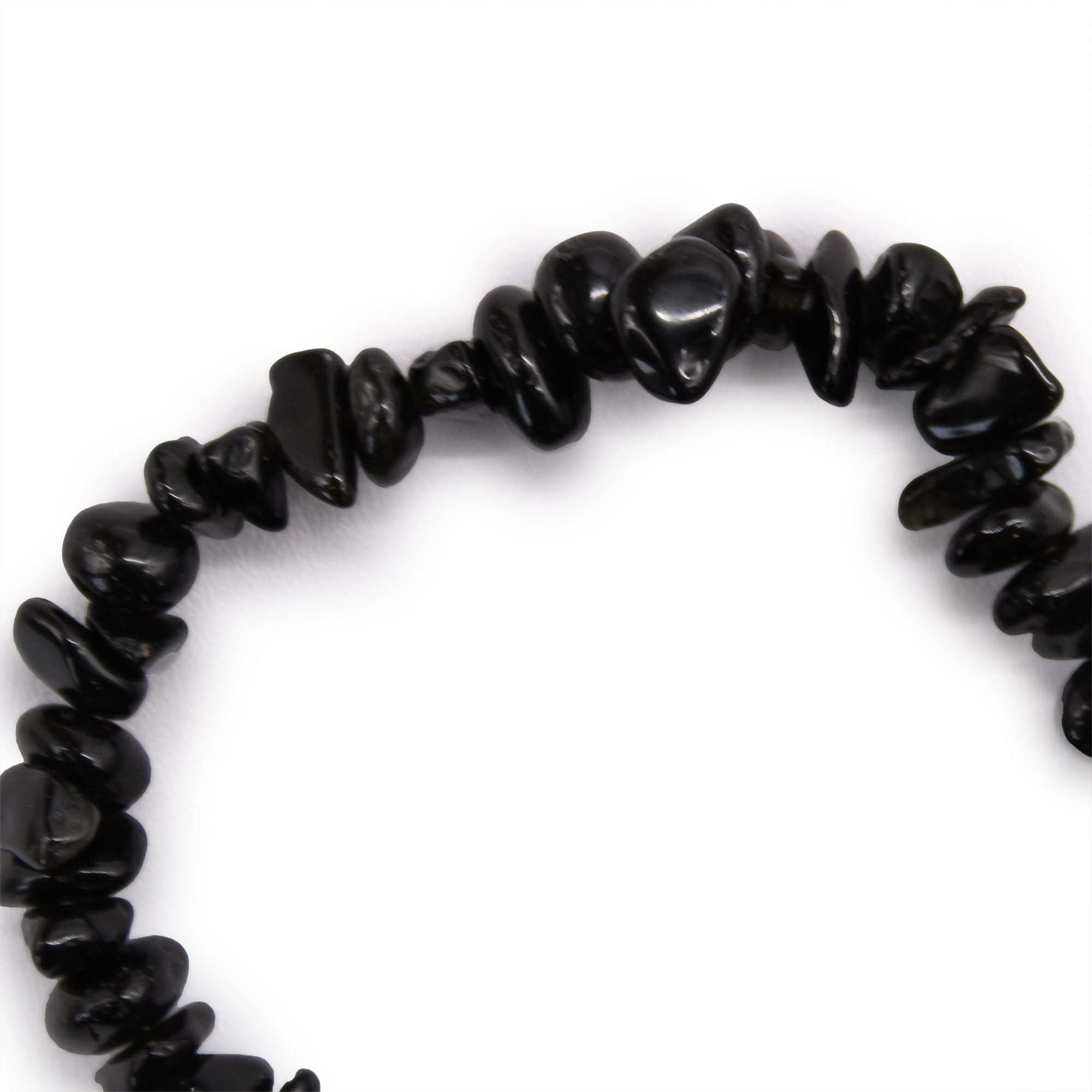 Bracelet Chipstone en Agate Noire – Éclats de Protection