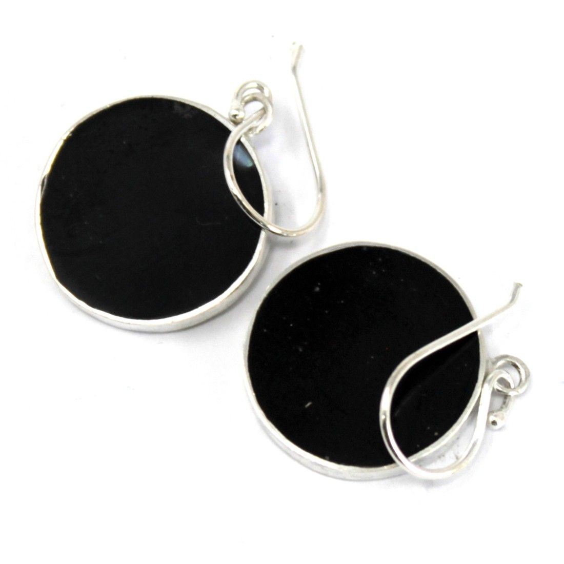 Boucles d'Oreilles Arbre de Vie en Argent 925 – Nacre Abalone – 15 mm