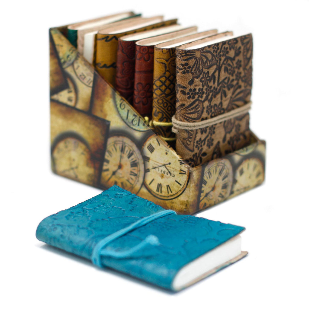 Mini Carnet en Cuir Assorti – 10×7,5 cm – 1 pièce