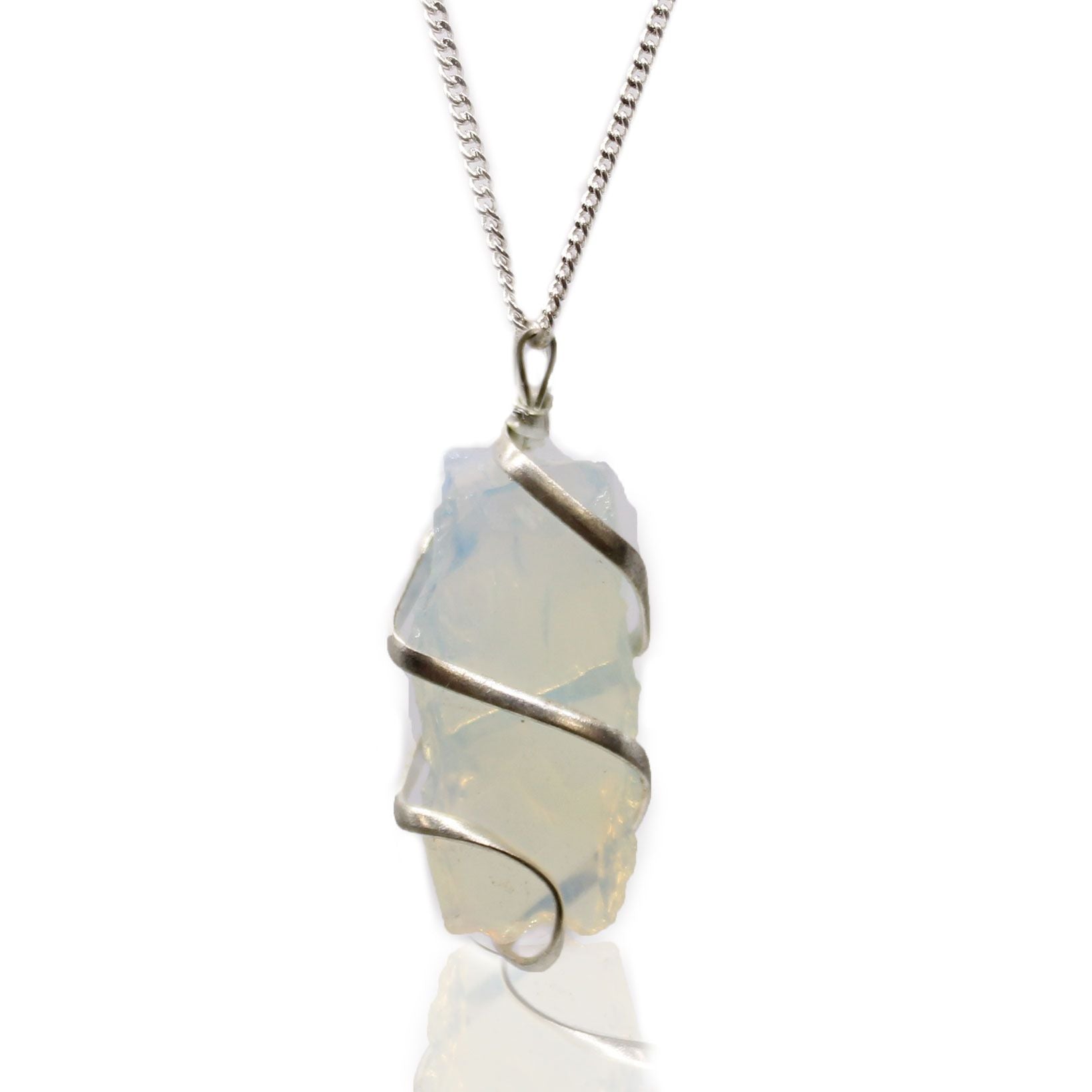 Collier Cascade en Pierre Naturelle – Opalite Brute