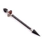 Baguette Magique Shiva Lingam – Tourmaline Noire & Agate – Protection