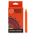 Bougies de Manifestation – Orange – Chakra Sacré (pack de 12)