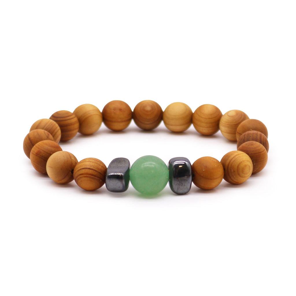 Bracelet Chakra Sacré – Cèdre & Aventurine