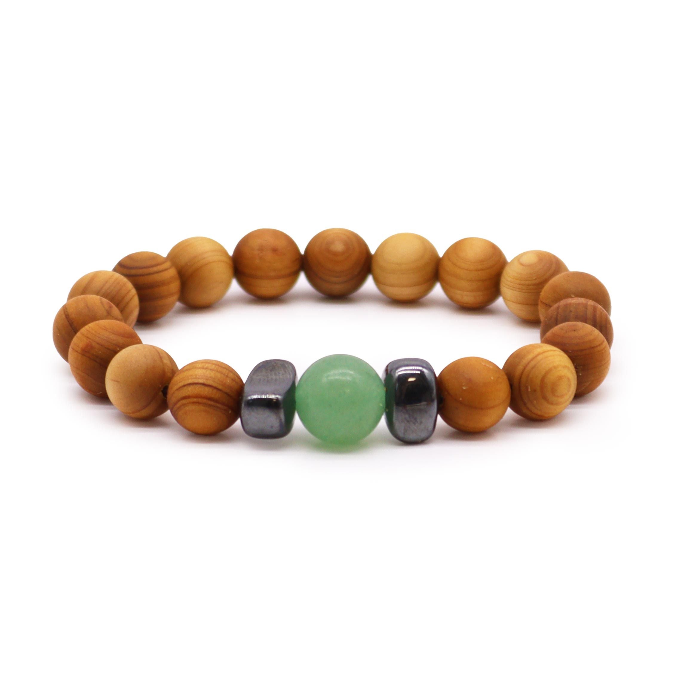 Bracelet Chakra Sacré – Cèdre & Aventurine