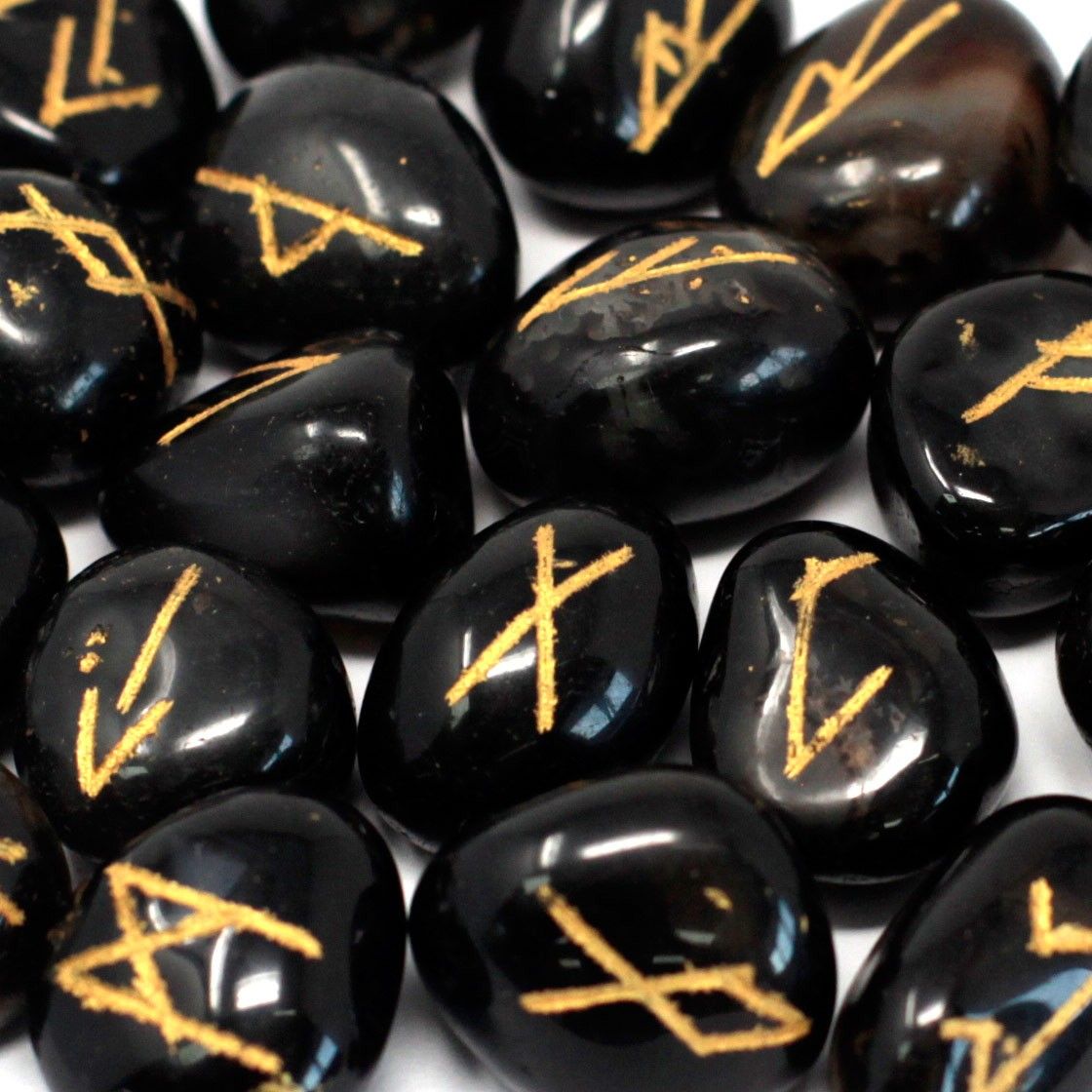 Runes Indiennes en Pochette – Onyx Noir