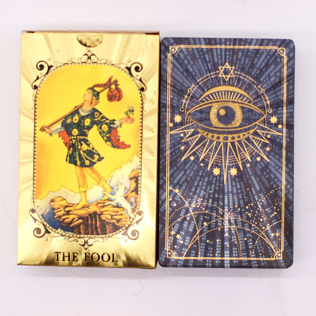 Jeu de Tarot Œil Qui Voit Tout – Dorure Bleu & Or avec Livret