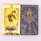 Jeu de Tarot Œil Qui Voit Tout – Dorure Bleu & Or avec Livret
