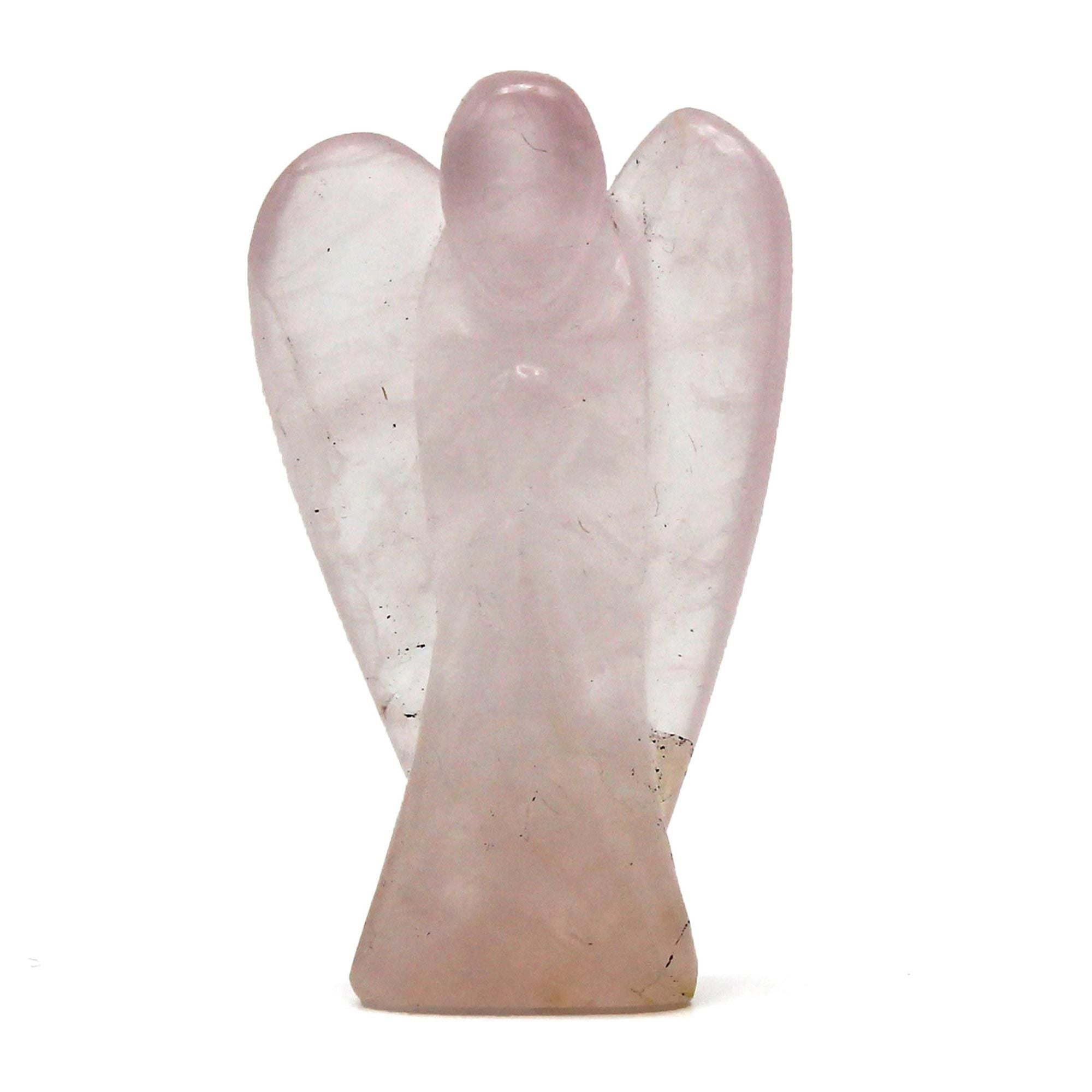 Ange en Gemme Sculpté – Quartz Rose