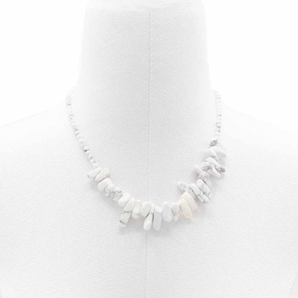 Collier Longstone Gem – Jaspe Blanc